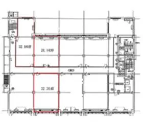 福岡興銀ビルの基準階図面