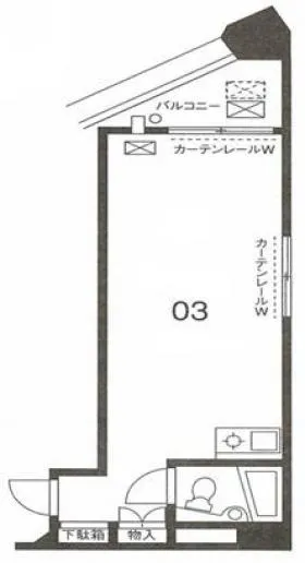 ウィンド新富ビルの基準階図面