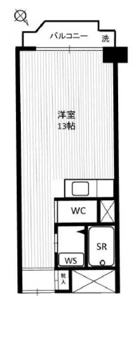 築地永谷コーポラスビルの基準階図面