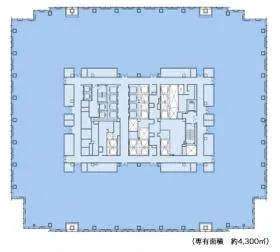 仮)日本橋室町三丁目計画ビルの基準階図面