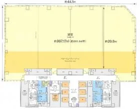 日鐵日本橋ビルの基準階図面