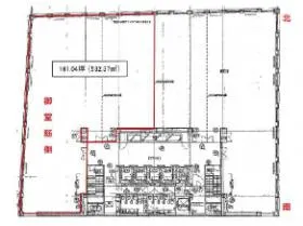 京阪神御堂筋ビルの基準階図面