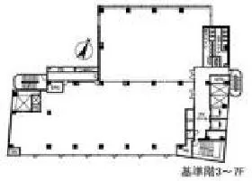 ラピロス六本木ビルの基準階図面