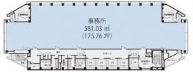 東京建物梅田ビルの基準階図面