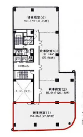 本丸田ビルの基準階図面