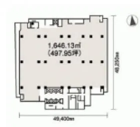 御堂筋三井ビルの基準階図面