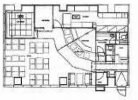BPRスクエア六本木ビルの基準階図面