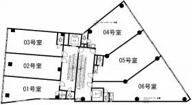 赤坂表町ビルの基準階図面