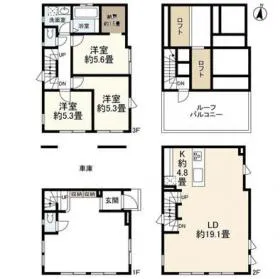 青葉台3丁目戸建ビルの基準階図面