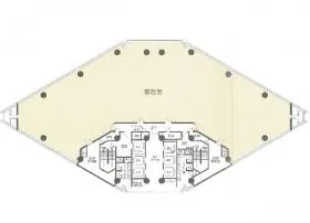パシフィックマークス西梅田ビルの基準階図面