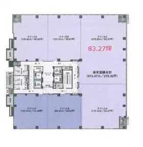 京阪堂島ビルの基準階図面