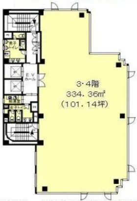 浜松町エクセレントビルの基準階図面