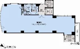 日東ビルの基準階図面