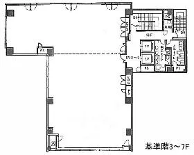ファーストスクエア五反田の基準階図面