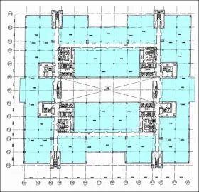 TFTビル(東京ファッションタウン)の基準階図面