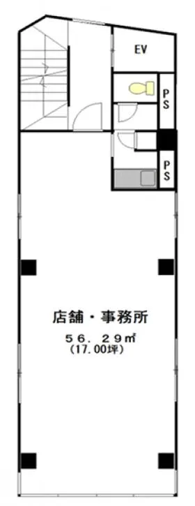 一番町SAビルの基準階図面