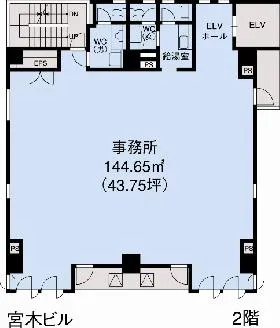 宮木ビルの基準階図面