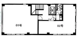 新宿村田ビルの基準階図面