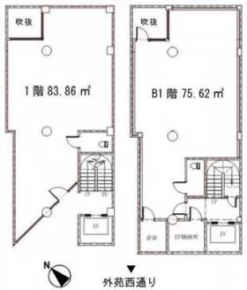 ACN青山テラス(旧デュエット厚治ビルの基準階図面
