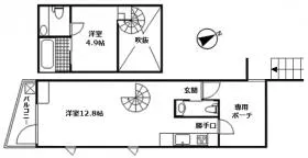 シルエット元代々木ビルの基準階図面