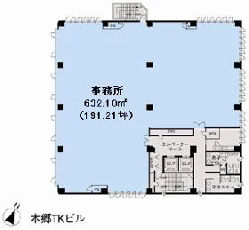 本郷TKビルの基準階図面