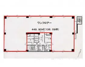 小学館ビルの基準階図面