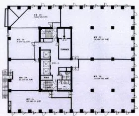 Qiz TENJINビルの基準階図面