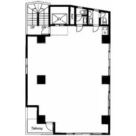 Glanffice茅場町の基準階図面