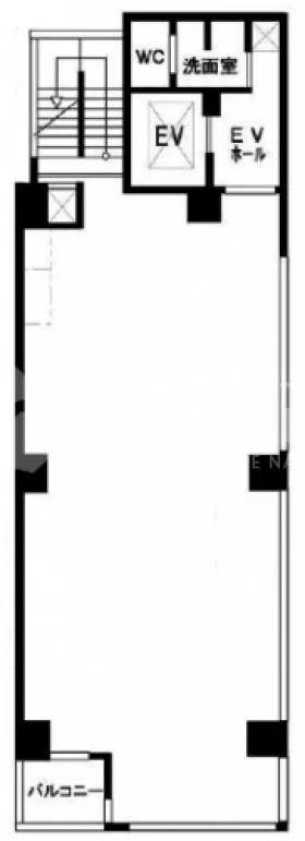 INPAC(旧:磯山)ビルの基準階図面