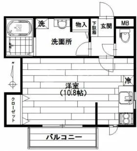 COLLINA大崎の基準階図面