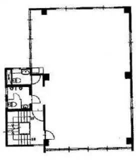 東京紙製品会館の基準階図面