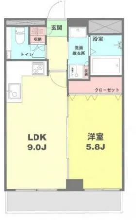 月村マンション No33ビルの基準階図面