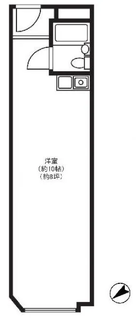 バルミー赤坂の基準階図面