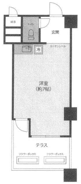 南青山スカイハイツの基準階図面
