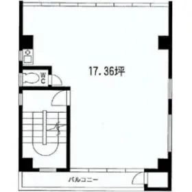 東服ビルの基準階図面