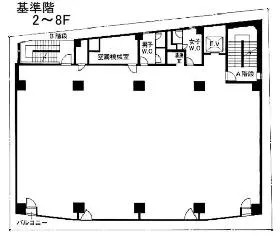 長田ビルの基準階図面