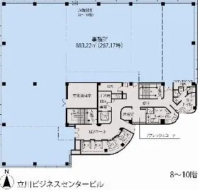 立川ビジネスセンタービルの基準階図面
