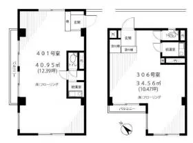 316青山(旧:更輝青山マンション)の基準階図面