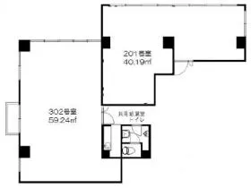 リバーサイドビルの基準階図面