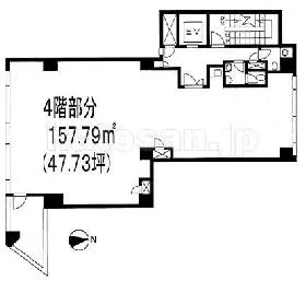 東亜門前仲町ビルの基準階図面