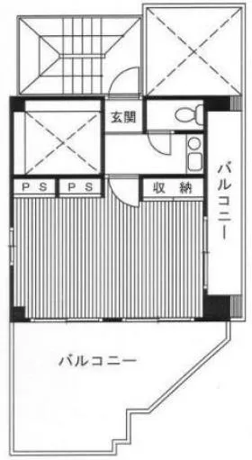長谷戸ビルの基準階図面