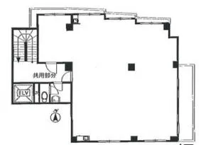 西川徹ビルの基準階図面