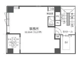 銀座7ビルディングの基準階図面