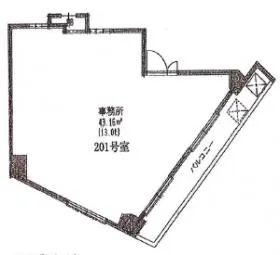 西川ビルの基準階図面