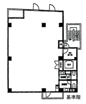 シェラン南麻布ビルの基準階図面