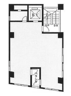 五十君ビルの基準階図面