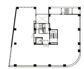 元代々木町店舗ビルの基準階図面