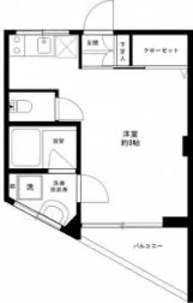 鈴マンションの基準階図面
