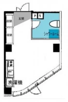 永都ビル西麻布Bの基準階図面