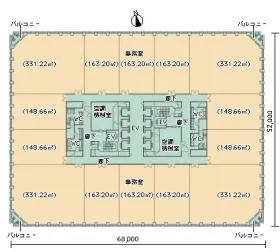 堂島アバンザビルの基準階図面